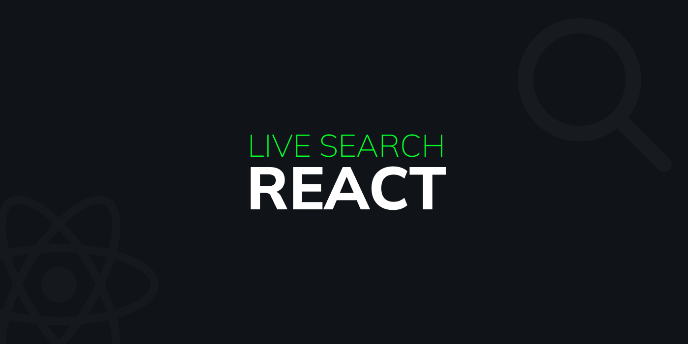 React Live Search cover image