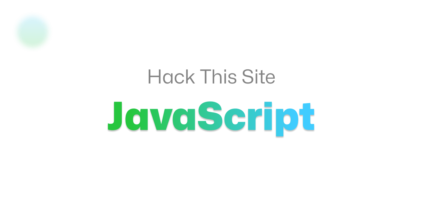 Hack This Site - Javascript cover image